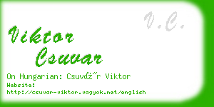 viktor csuvar business card